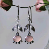 Boucles d'oreilles pendantes Boho Quartz en argent