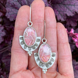 Boucles d'oreilles bohèmes en acrylique et argent sterling