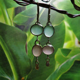Boucles d'oreilles bohème en cristal d'argent