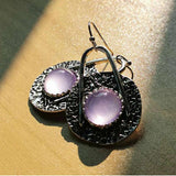 Boucles d'oreilles argentées Boho Star Crystal