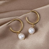 Boucles d'Oreilles Perles en Or