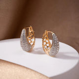 Boucles d'oreilles Élégantes Radeau en Or Brillant