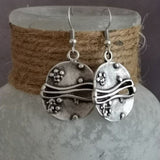 Boucles d'oreilles vintage argentées