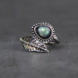 Bague vintage en pierre d'onyx
