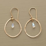 Boucles d'oreilles vintage en or et cristal blanc