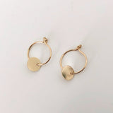 Boucles d'oreilles rondes vintage en plaqué or