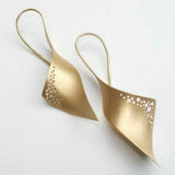 Boucles d'oreilles creuses vintage en or