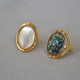Bague vintage en or incrustée de pierres