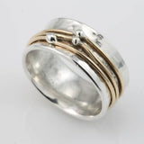 Bague vintage en argent plaqué or
