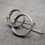 Boucles d'oreilles cercles vintage en argent plaqué