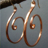 Boucles d'oreilles spirales vintage en or rose