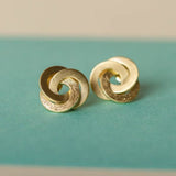 Boucles d'oreilles vintage en tresse dorée