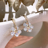 Boucles d'Oreilles en Zirconium de Luxe en Or