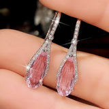 Boucles d'oreilles vintage en cristal rouge