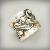 Bague vintage en argent nature
