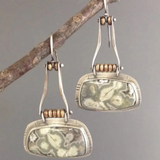 Boucles d'oreilles vintage naturelles délavées
