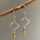 Boucles d'oreilles mécaniques ouvertes vintage