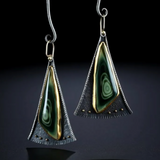Boucles d'oreilles vintage Green Night