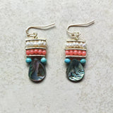 Boucles d'oreilles vintage en pierres chromatiques