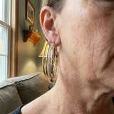 Boucles d'oreilles créoles vintage brillantes