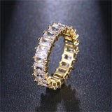 Bague de Luxe en Zircone en Or et Argent