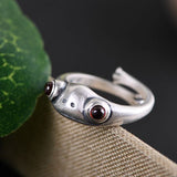Bague grenouille vintage ajustable