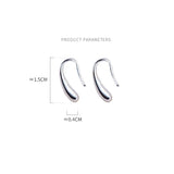Goutte d'Eau™ | Boucles d'oreilles en argent élégant