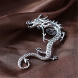 Boucles d'oreilles dragon en argent