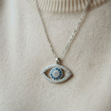 Collier en argent sterling avec œil maléfique