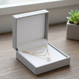 Élégant collier à double rang de perles