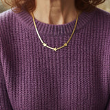 Collier gothique à chaîne serpent et lame