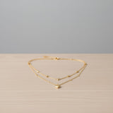 Collier vintage avec pendentif double cœur