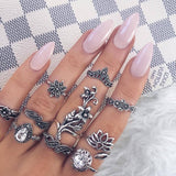 Pack de bagues Enchanted Forest en argent antique