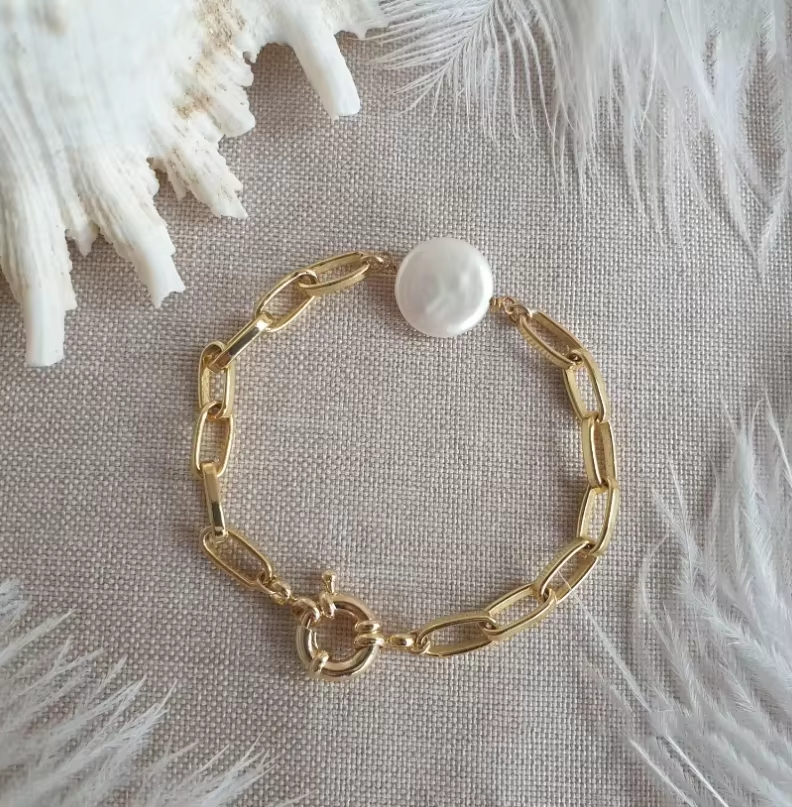 Bracelets vintage en perles baroques