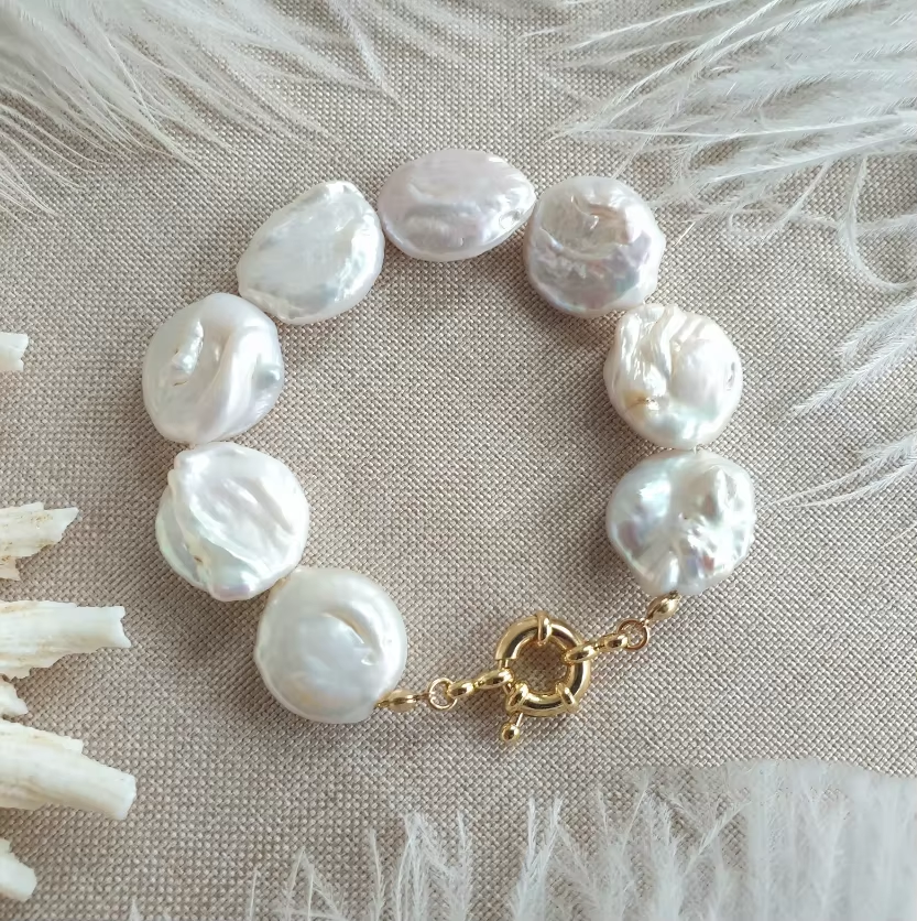 Bracelets vintage en perles baroques