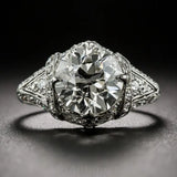 Bague vintage argentée brillante