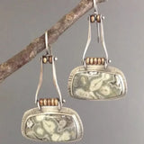 Boucles d'oreilles vintage en pierre lavée