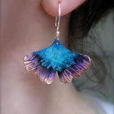 Boucles d'oreilles papillon bleu bohème en argent sterling