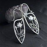 Boucles d'oreilles fleur de lotus en argent sterling