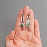 Boucles d'oreilles longues punk mécaniques