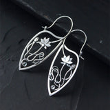 Boucles d'oreilles fleur de lotus en argent sterling