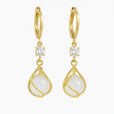 Boucles d'oreilles Opale™ | Élégance en fil d'or