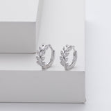 Feuilles d'Argent™ | Boucles d'oreilles créoles élégantes