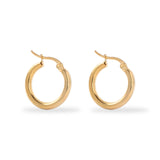Boucles d'oreilles™ | Créoles en argent poli, élégance