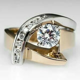 Bague or et argent en cristal orbite