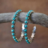 Boucles d'oreilles vintage en turquoise