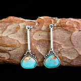 Boucles d'oreilles Vintage avec pierres Turquoise