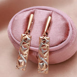 Boucles d'oreilles Rectangulaires Elégantes en Or