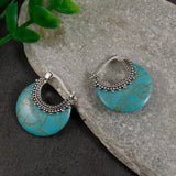 Boucles d'oreilles vintage en pierre naturelle