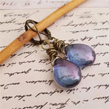 Boucles d'oreilles vintage en pierre cosmique